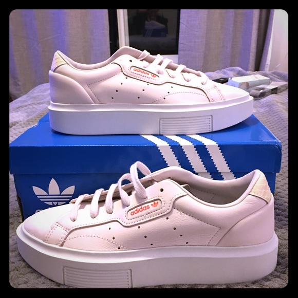 adidas sleek super white pink